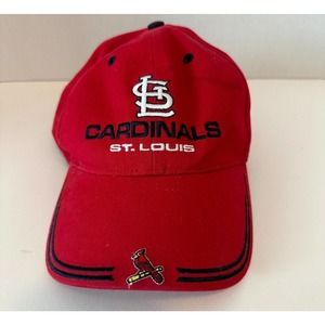 T.E.I. St Louis Cardinals Red Ball Cap Hat Embroidered Logo Adjustable Baseball